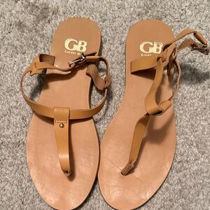 Gianni Bini Brown Leather Sandals